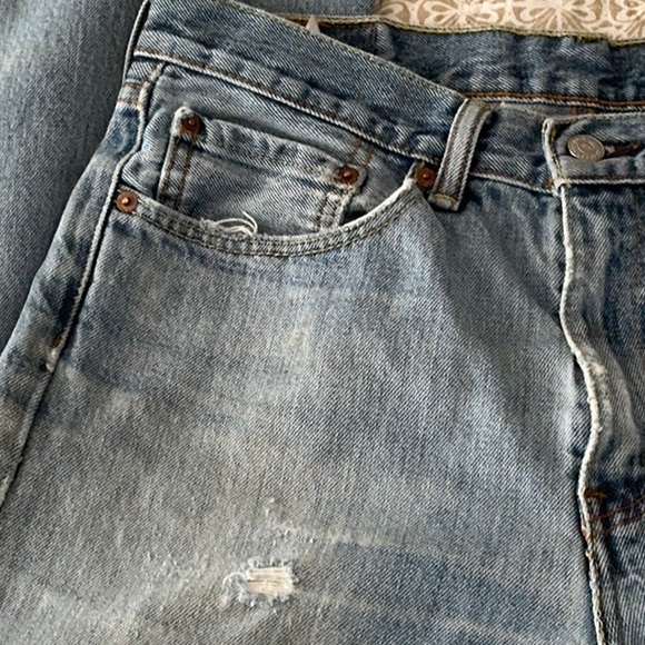 Men's Jeans Levi's 505 Regular Fit  - Distressed - Grunge 32 x 32 - Picture 6 of 8